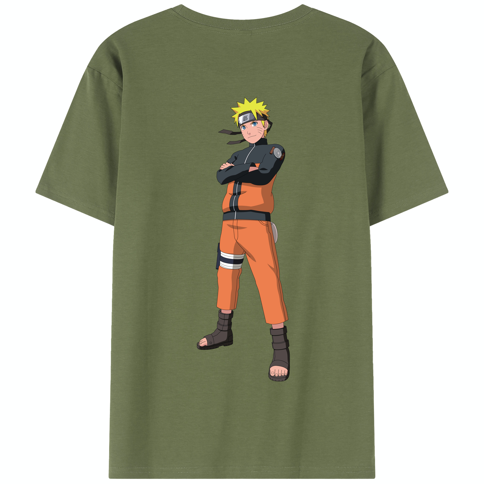 （画像用） NARUTO -ナルト- うずまき ナルト Uzumaki Naruto 綿100％半袖Tシャツ（背面プリント）